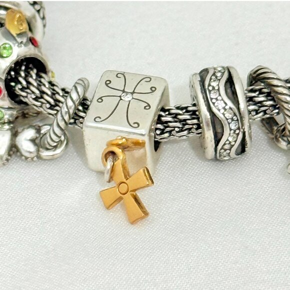 Brighton Add-a-Charm Bracelet with 12 charms 8" Length - Picture 12 of 15